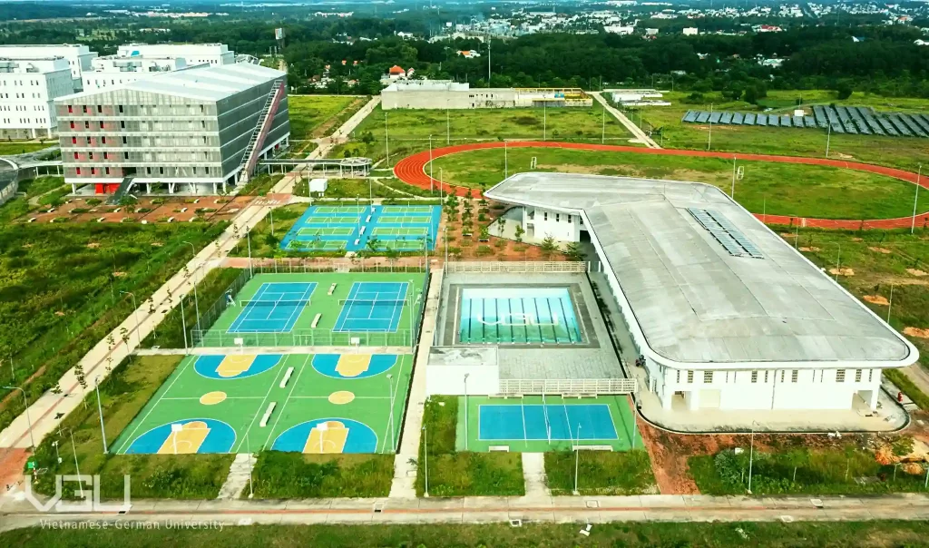 Khuôn viên thể thao Trường Đại Học quốc tế Việt Đức VGU Bình Dương